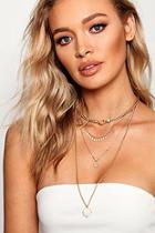 Boohoo Lily Layered Coin And Choker Necklace Pack