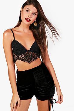 Boohoo Areli Ruched Side Shorts