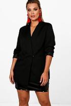 Boohoo Plus Alicia Asymmetric Wrap Blazer