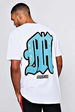 Boohoo Oversized Front & Back Be The Man Print T-shirt