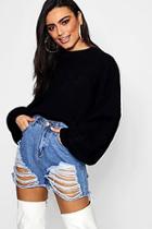 Boohoo Charlotte Oversized Balloon Sleeve Jumper