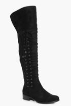 Boohoo Vanessa Lace Side Over The Knee Black