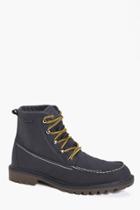 Boohoo Quilted Pu Hiking Boots Black