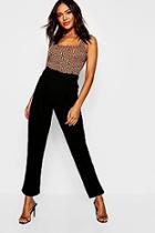 Boohoo Paperbag Belted High Waist Slim Fit Trousers