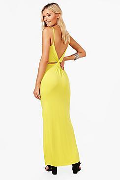 Boohoo Selena Knot Back Maxi Dress