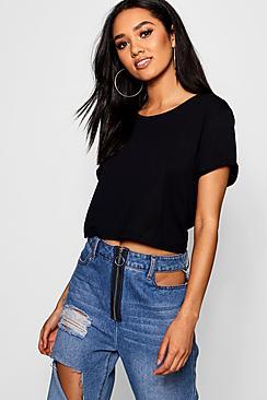 Boohoo Petite Oversized Boyfriend Crop