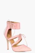 Boohoo Victoria Ankle Detail Wrap Up Court Blush
