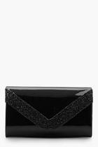 Boohoo Stacey Super Shiny Glitter Clutch
