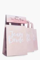 Boohoo Team Bride Hen Party Gift Bags 5 Pack Natural