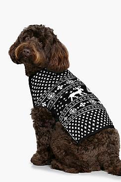 Boohoo Fairisle Christmas Dog Jumper