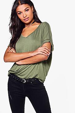 Boohoo Unity Basic Oversized V Neck Tee
