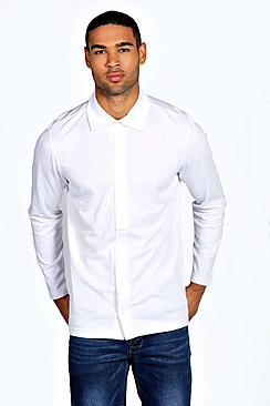 Boohoo Long Sleeve Button Through Shirt