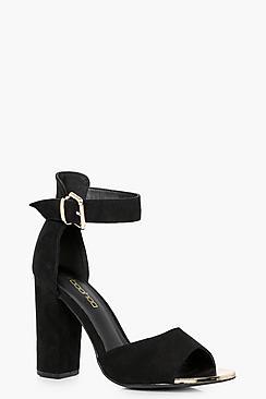 Boohoo Felicity Wide Fit Block Heel Two Part