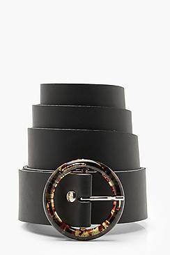 Boohoo Plus Tortoise Shell Buckle Belt
