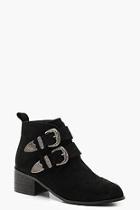 Boohoo Western Buckle Chelsea Ankle Boots