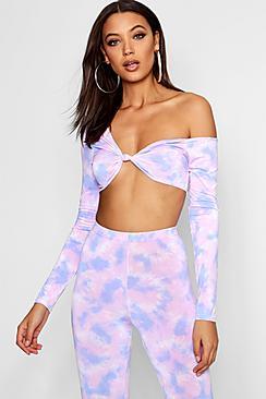 Boohoo Tall Melissa Tie Dye One Shoulder Top