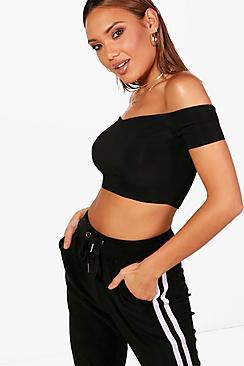Boohoo Slinky Off The Shoulder Top