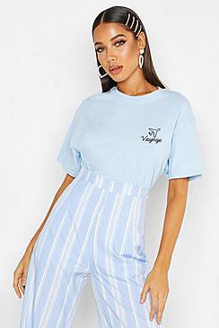 Boohoo Voyage Pocket Print Slogan T-shirt