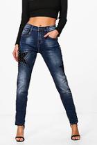 Boohoo Boutique Molly Star Boyfriend Stretch Jeans