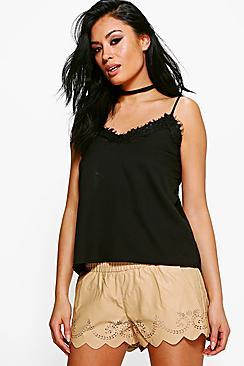 Boohoo Nicky Faux Leather Runner Shorts