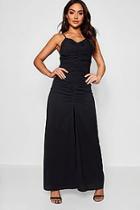 Boohoo Kyla Ruched Front & Back Strappy Maxi Dress