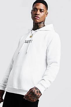 Boohoo Original Man Printed Hoodie