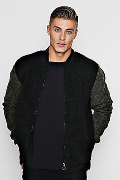Boohoo Contrast Borg Bomber