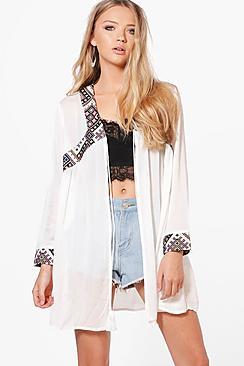 Boohoo Harriet Embroidered Aztec Jacket