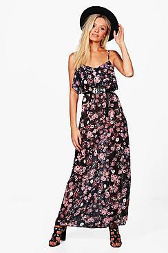 Boohoo Talia Off Shoulder Maxi Dress