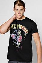 Boohoo Guns N Roses Spliced License Print T Shirt