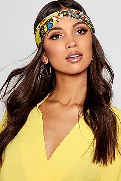 Boohoo Paisley Print Twist Knot Headband