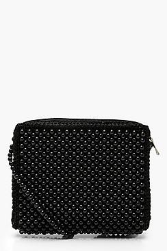 Boohoo All Over Beaded Cross Body