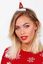 Boohoo Olivia Christmas Sequin Santa Hat Hairclip