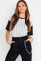Boohoo Colour Block Oversized Stripe T-shirt