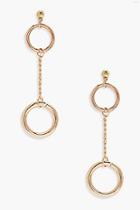 Boohoo Paige Double Circle And Chain Earrings