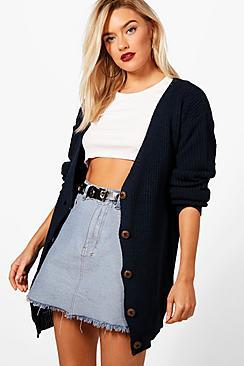 Boohoo Lucia Button Up Fisherman Cardigan