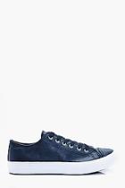 Boohoo Navy Lace Up Trainers