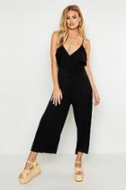 Boohoo Ruffle Strappy Culotte Jumpsuit