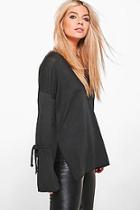 Boohoo Ellie Tie Detail Jumper