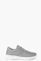 Boohoo Naomi Mesh Lace Up Trainer Grey