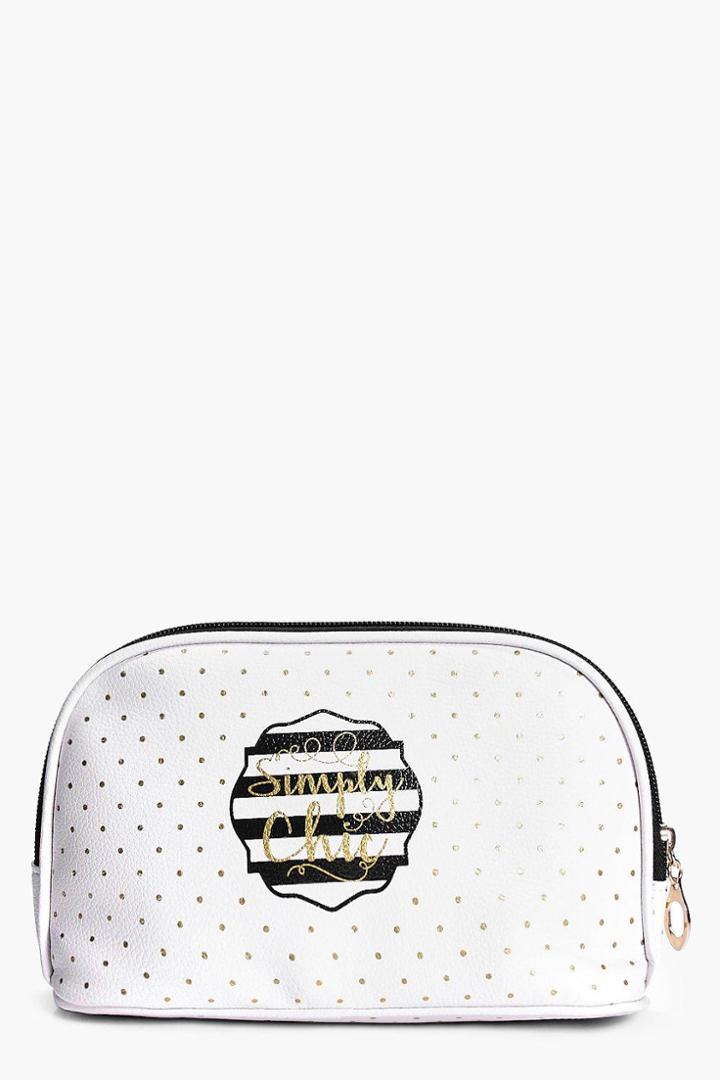 Boohoo Simply Chic Cosmetic Bag White