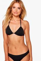 Boohoo Rhodes Mix And Match Triangle Top Black