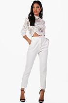 Boohoo Boutique Taylor Crop & Trouser Co-ord Set