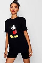 Boohoo Disney Mickey Front Print T-shirt
