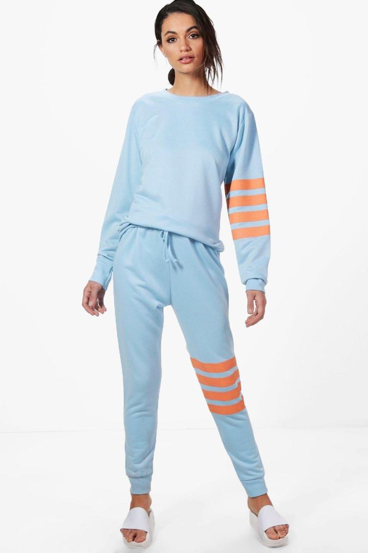 Boohoo Elena Fit Runnig Joggers Blue