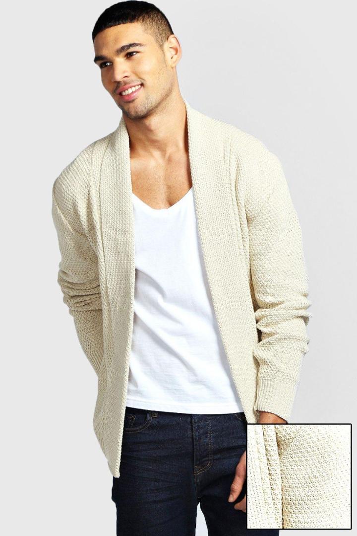 Boohoo Textured Cardigan Oatmeal