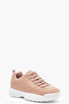 Boohoo Chunky Faux Suede Trainers