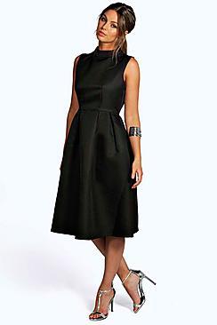 Boohoo Sana Boutique High Neck Prom Dress