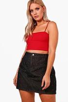 Boohoo Plus Kady Stud Detail Skirt