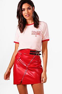 Boohoo Harriet Front + Back Contrast Tee